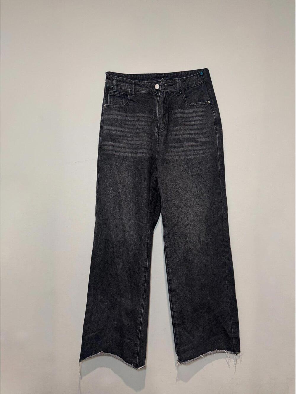 Black straight leg jeans